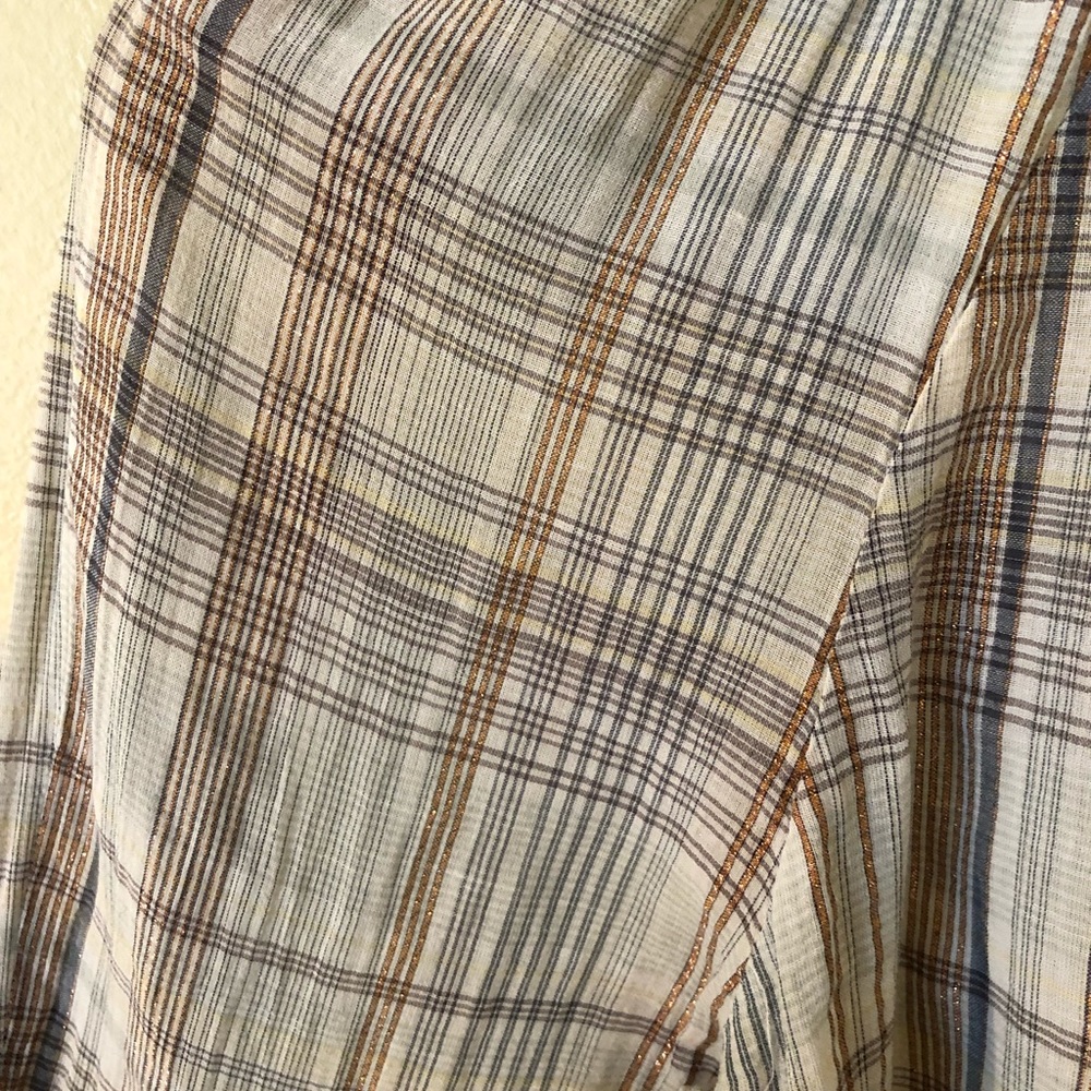 J. Crew sheer gold metallic blouse size XS - Picture 4 of 5